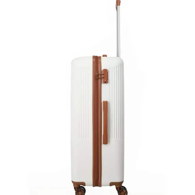 Sale Travelite Bali 4 Wiel Trolley L white/cognac