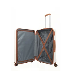 Sale Travelite Bali 4 Wiel Trolley L white/cognac