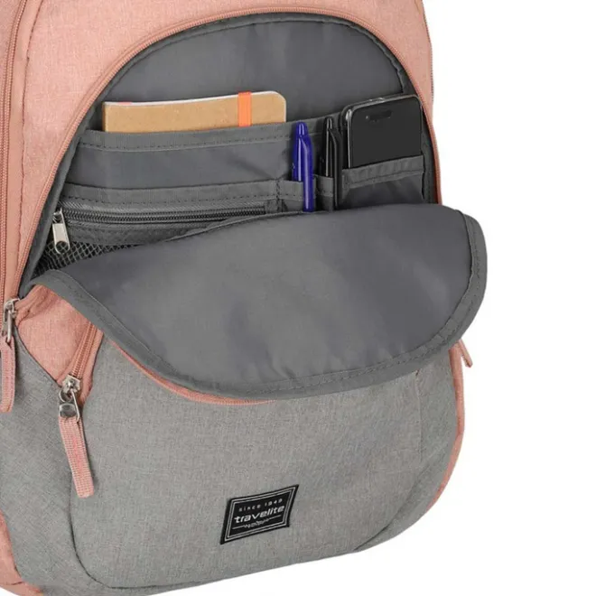 Clearance Travelite Basics Backpack Melange rose/grey