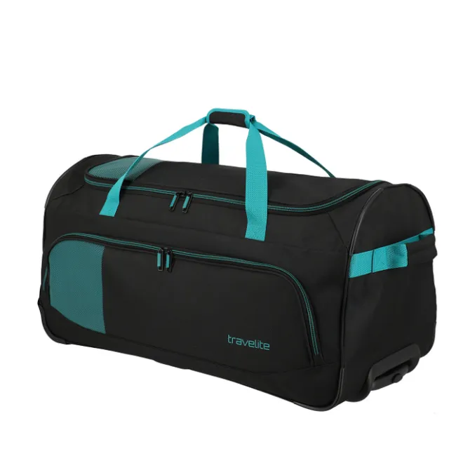 Clearance Travelite Basics Fresh Wheeled Duffle black/petrol