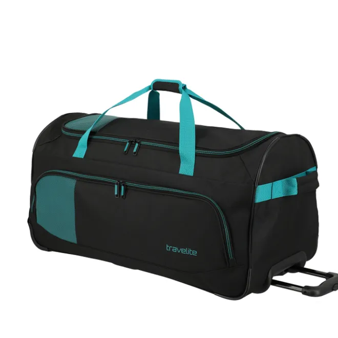 Clearance Travelite Basics Fresh Wheeled Duffle black/petrol