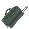 Clearance Travelite Basics Wheeled Duffle 55 Expandable dark green