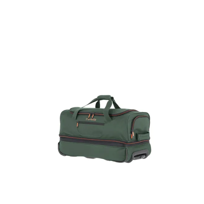 Clearance Travelite Basics Wheeled Duffle 55 Expandable dark green