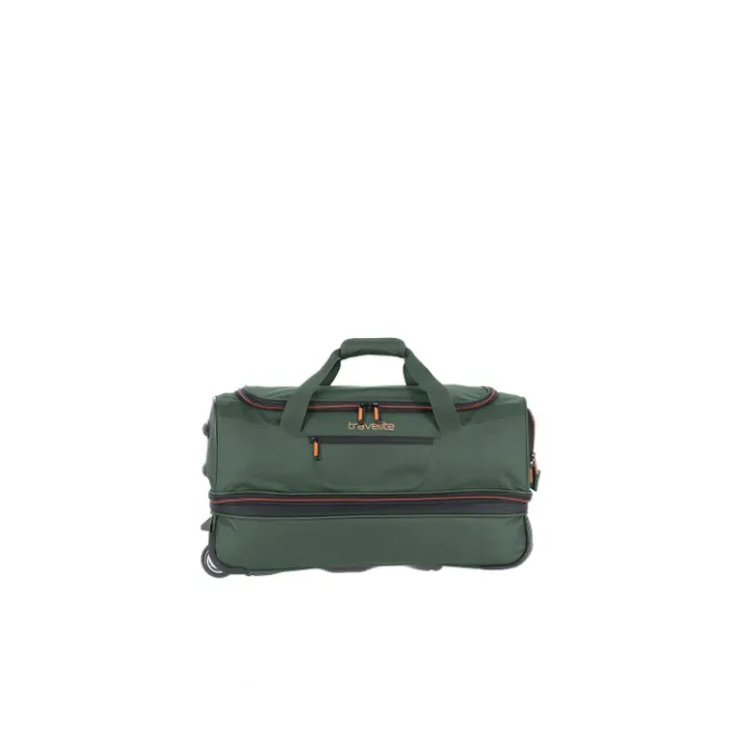 Clearance Travelite Basics Wheeled Duffle 55 Expandable dark green