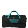 Online Travelite Basics Wheeled Duffle 70cm Expandable black/petrol