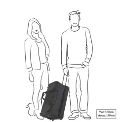 Outlet Travelite Basics Wheeled Duffle 55 Expandable black