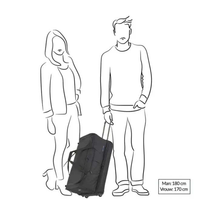 Outlet Travelite Basics Wheeled Duffle 55 Expandable black