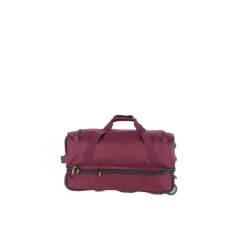 Clearance Travelite Basics Wheeled Duffle 55 Expandable dark red