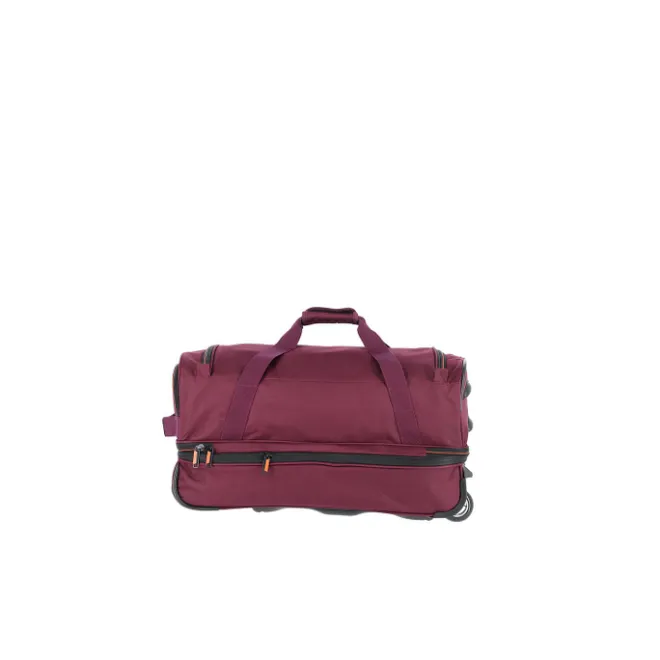Clearance Travelite Basics Wheeled Duffle 55 Expandable dark red