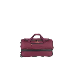 Clearance Travelite Basics Wheeled Duffle 55 Expandable dark red