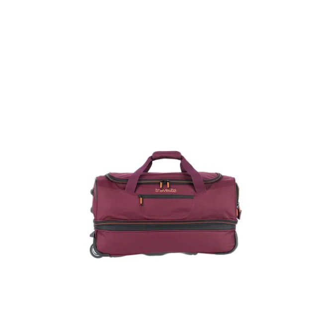 Clearance Travelite Basics Wheeled Duffle 55 Expandable dark red