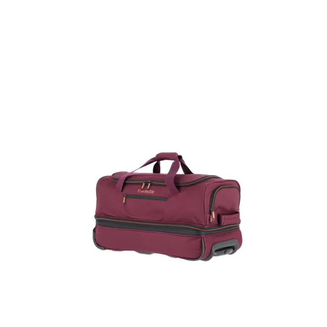 Clearance Travelite Basics Wheeled Duffle 55 Expandable dark red