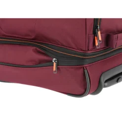 Clearance Travelite Basics Wheeled Duffle 55 Expandable dark red