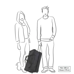 Clearance Travelite Basics Wheeled Duffle 55 Expandable marine