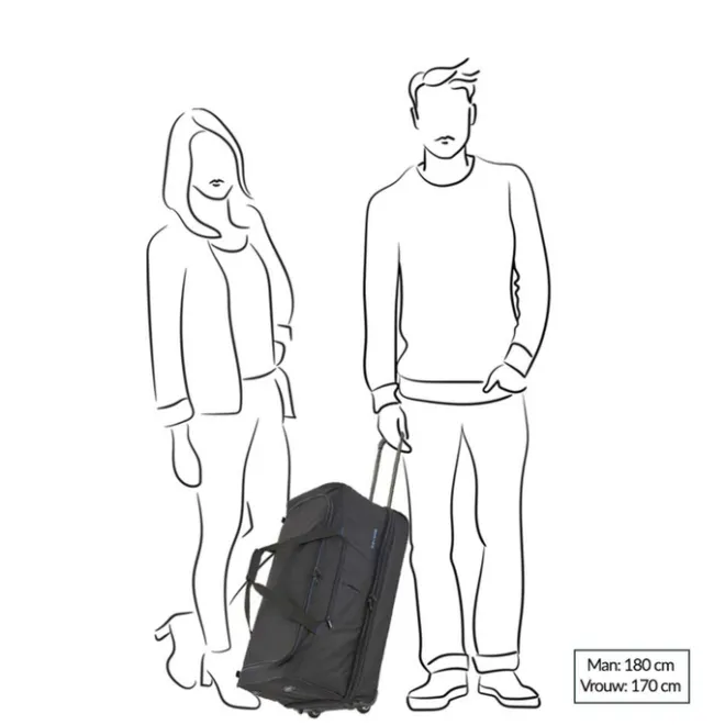 Clearance Travelite Basics Wheeled Duffle 55 Expandable marine