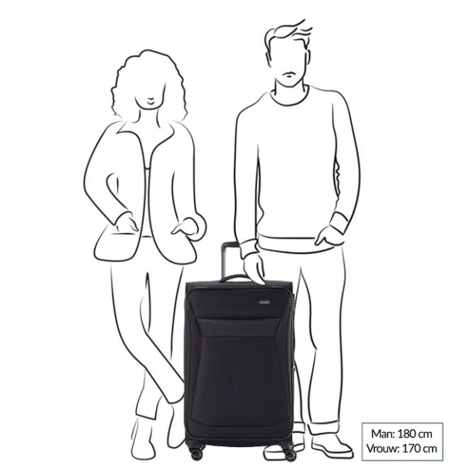 Hot Travelite Chios 4 Wiel Trolley L red