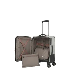 New Travelite Crosslite 4 Wheel Cabin Trolley Expandable white sand