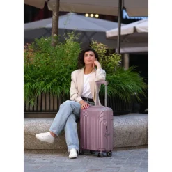 Discount Travelite Elvaa 4 Wiel Trolley M Expandable rosé