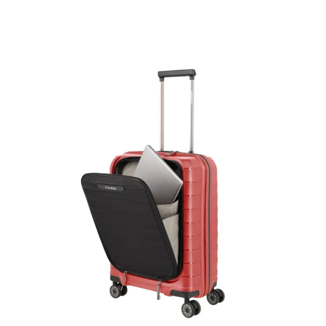 Clearance Travelite Mooby 4w Trolley S Frontpocket red