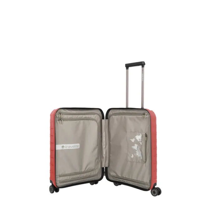 Clearance Travelite Mooby 4w Trolley S Frontpocket red