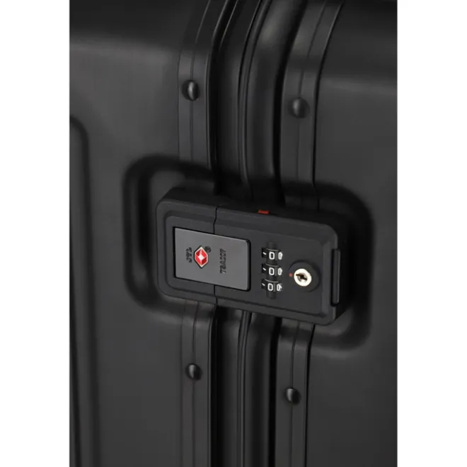 Online Travelite Next 2.0 Aluminium 4 Wiel Trolley S with Frontpocket black matt