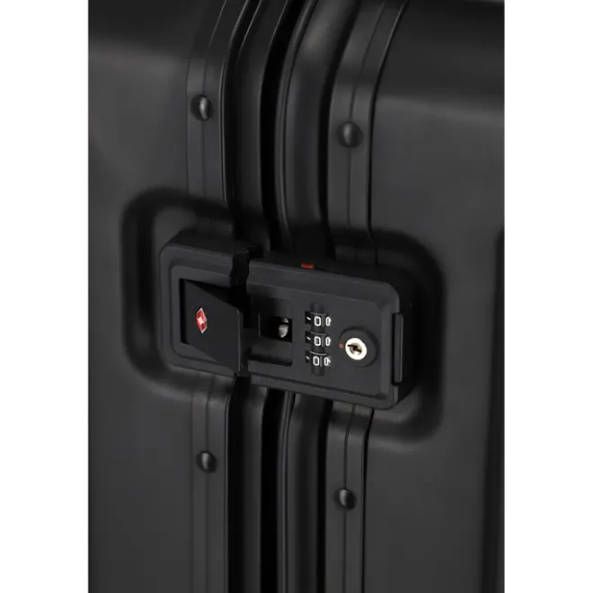Online Travelite Next 2.0 Aluminium 4 Wiel Trolley S with Frontpocket black matt