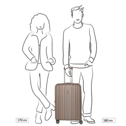 Hot Travelite Paros 4W Trolley M cappuccino