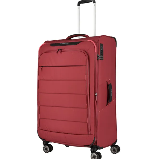 New Travelite Skaii 4 Wheel Trolley L Expandable red