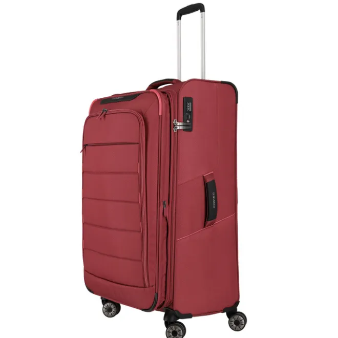 New Travelite Skaii 4 Wheel Trolley L Expandable red