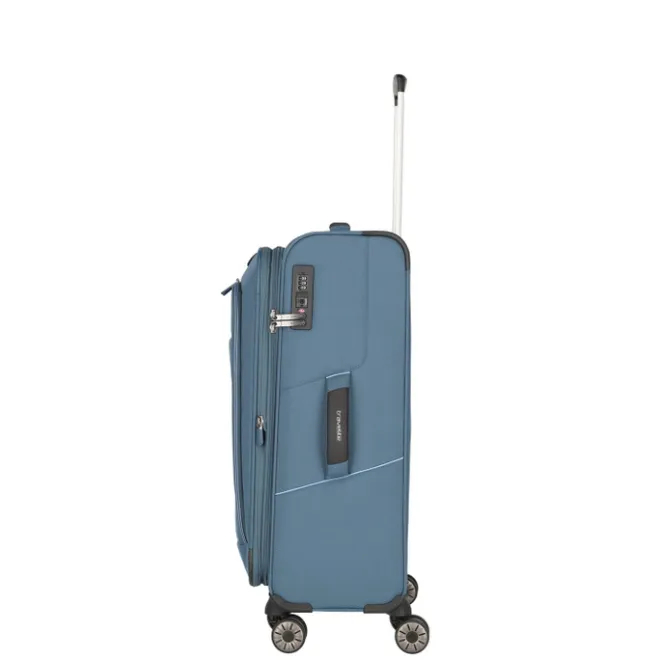 Clearance Travelite Skaii 4 Wheel Trolley M Expandable blue