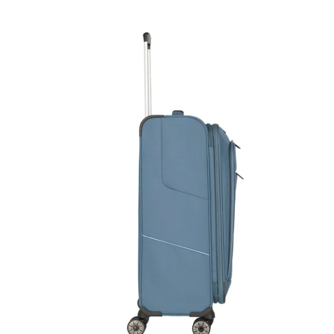 Clearance Travelite Skaii 4 Wheel Trolley M Expandable blue
