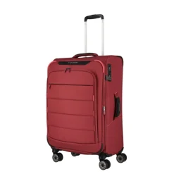 Clearance Travelite Skaii 4 Wheel Trolley M Expandable red