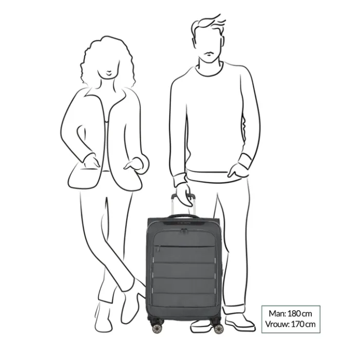 Discount Travelite Skaii 4 Wheel Trolley M Expandable anthracite