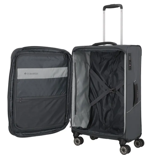 Discount Travelite Skaii 4 Wheel Trolley M Expandable anthracite