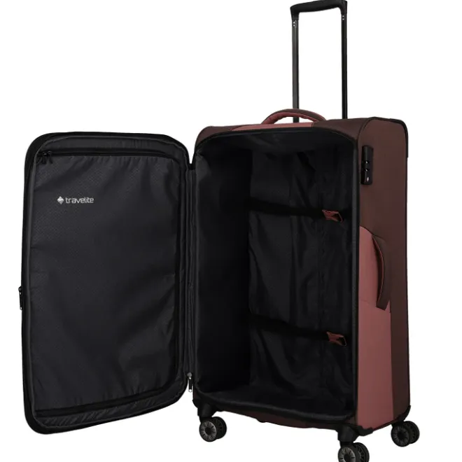 Travelite Viia 4 Wheel Trolley L Expandable rose