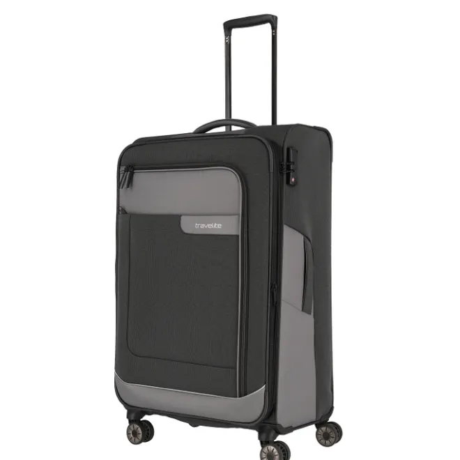Best Travelite Viia 4 Wheel Trolley L Expandable anthracite