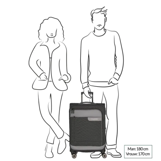 Sale Travelite Viia 4 Wheel Trolley M Expandable anthracite