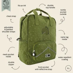 Hot Trixie Mr. Dino Large Backpack green