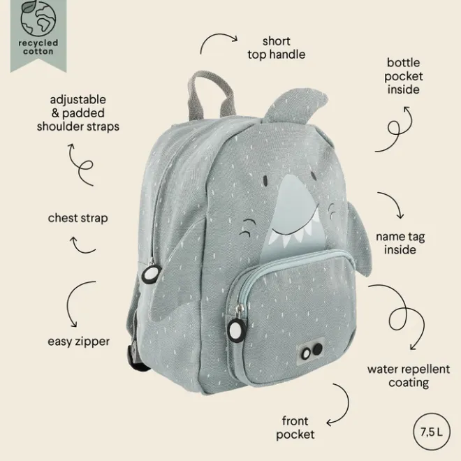 Clearance Trixie Mr. Shark Backpack blue