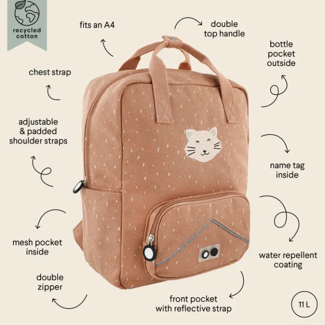 Hot Trixie Mrs. Cat Large Backpack pink