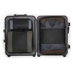 New Tumi 19 Degree Aluminum Continental Carry-On textured gunmetal
