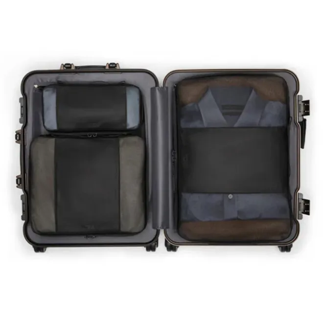 New Tumi 19 Degree Aluminum Continental Carry-On textured gunmetal