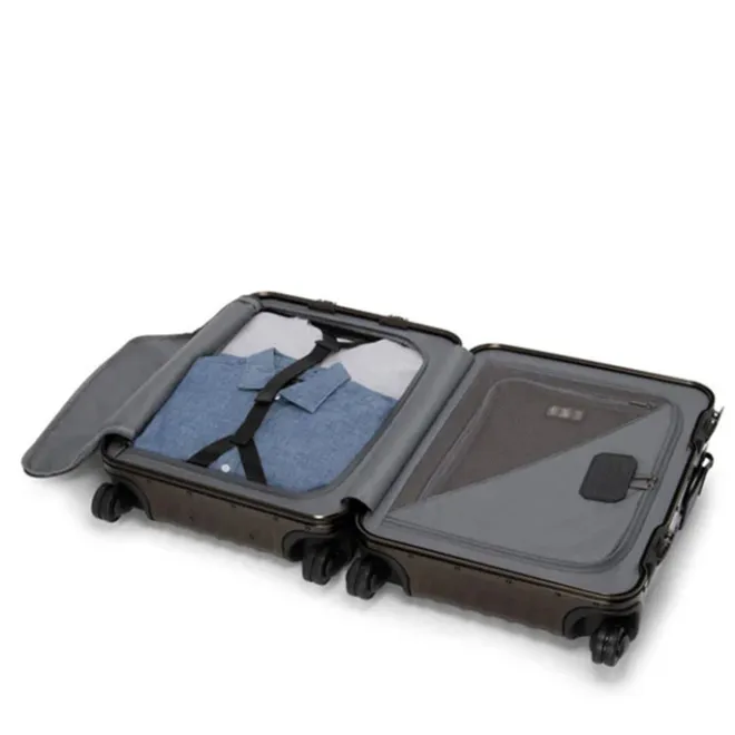 New Tumi 19 Degree Aluminum Continental Carry-On textured gunmetal