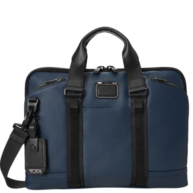 Outlet Tumi Alpha Bravo Academy Brief navy coated