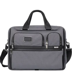 New Tumi Alpha EXP Org Laptop Brief meteor grey
