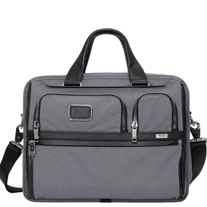 New Tumi Alpha EXP Org Laptop Brief meteor grey