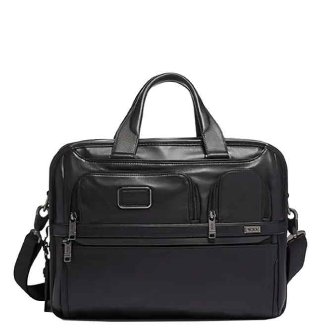 Discount Tumi Alpha Expandable Organizer Laptop Brief Leather black