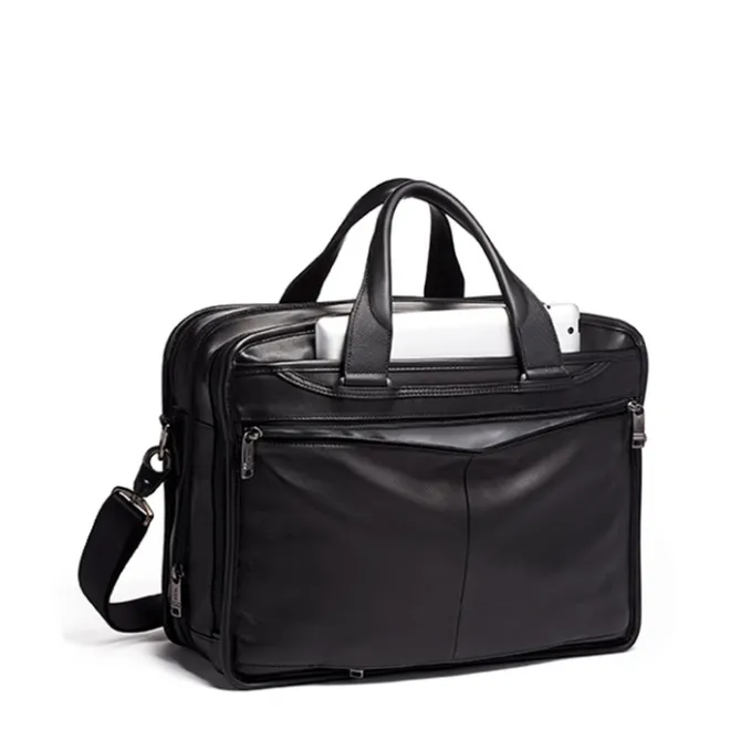 Discount Tumi Alpha Expandable Organizer Laptop Brief Leather black