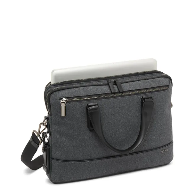 Best Tumi Harrison Sycamore Slim Brief dark charcoal