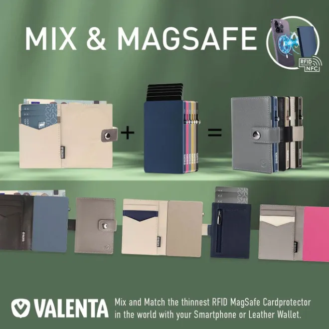 Sale Valenta Card Wallet Leather MagSafe Luxe off white